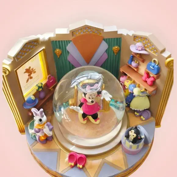 Vintage Disney Minnie's bou-tique With Minnie & Daisy Snowglobe Rare - Picture 7 of 16